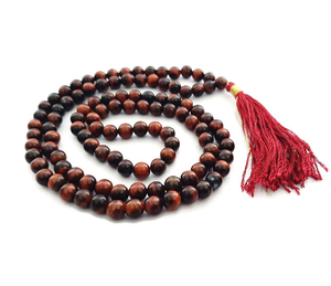 Piedra de ojo de tigre rojo Natural de la mejor calidad, Budista Tibetano, Mala, joyería de Yoga, gran oferta - Product Image 4