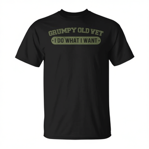 T-shirt « Grumpy Old Vet Military Veteran » – Vêtement promotionnel « Je fais ce que je veux » - Product Image 2