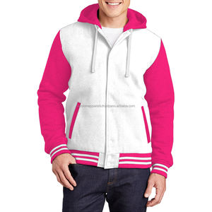 Veste universitaire en laine de qualité supérieure avec col montant et logo brodé sur le devant - Design authentique de l'équipe - Product Image 1