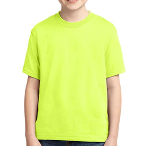 Wholesale Cool Fabric <b>T</b>-<b>Shirts</b> <b>Men</b> Simple Solid Color <b>T</b>-<b>Shirt</b> Heavy Cotton Safety <b>Green</b> Tee <b>Shirts</b> - Product Image 3