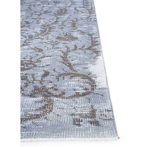 Tapis en laine noués à la main gris et noir vintage, nouveau tapis en laine fait main pour la maison, pour le salon, le couloir, rectangulaire, motif médaillon abstrait - Product Image 4