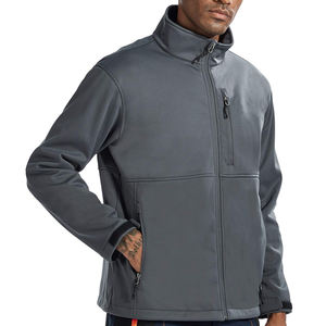 Veste Softshell pour homme de haute qualité la plus populaire - Imperméable et coupe-vent Couleur unie Vêtement de travail d'automne - Product Image 1