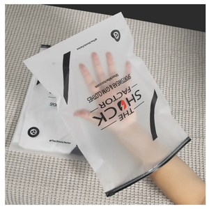 Custom Printed Logo PVC Plastic <b>Bags</b> for <b>Clothing</b> Packing Zipper Slide Lock With Heat Seal Handle for T-Shirts Underwear Shoes - Product Image 4