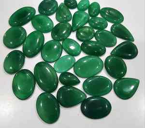 Piedras preciosas de ónix verde Natural de calidad AAA, mezcla de formas y tamaños, cabujón, piedras preciosas sueltas, piedras preciosas de ónix de alta calidad, - Product Image 1