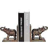 Serre-livres décoratifs d'éléphant d'or de haute qualité d'ornements, ornement d'illustration de support de serre-livres en cuivre en céramique de luxe - Product Image 3