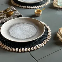 Sets de dessous-de-plat ronds en rotin tressé et jonc de mer, résistants à la chaleur, vente en gros, tapis et coussinets naturels