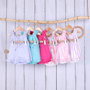 Ensembles de vêtements d'été pour filles, débardeur sans manches et short, ensembles de vêtements pour enfants, tenues d'été pour filles, couleur et taille personnalisées - Product Image 3