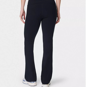 Pantalons de yoga noirs à taille haute pour femmes, leggings de fitness stretch à pattes d'éléphant, poches latérales, vêtements de sport d'hiver, sensation de peau nue - Product Image 2