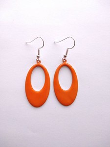 Nouvelles Boucles d'Oreilles Créoles Ovales Géométriques Élégantes en Résine Acrylique Colorée, Design Tendance, Bijoux Unisexe pour Fête et Mariage, pour Femme - Product Image 3