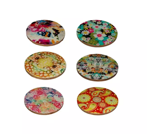 Gran oferta, posavasos de madera de estilo clásico, mantel impermeable para mesa, accesorios de peso ecológicos, paquete de posavasos de Color - Product Image 5