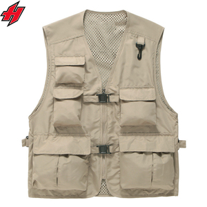 Gilet de pêche en maille respirant unisexe avec capuche multi-poches pour la photographie, le voyage et la randonnée pour adultes et jeunes - Product Image 3