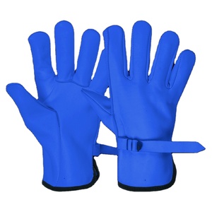 Heavy-Duty Sheep Grain Leather Anti-static Breathable <b>Driver</b> <b>Gloves</b> Adjustable Wristlet Industrial Safety Construction Hand Arm - Product Image 5