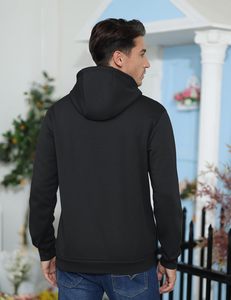 เสื้อฮู้ดสวมหัวแบบเรียบมี440 GSM ผ้าฟลีซผ้าฝ้ายหนากันน้ำเสื้อกันหนาวใส่ได้พอดีปกติสำหรับฤดูหนาวตามสั่ง - Product Image 4