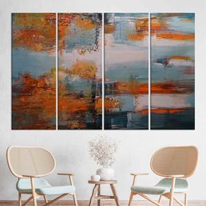 Toile imprimée paysage d'automne : Art mural abstrait moderne, lot de 4 toiles - Product Image 1