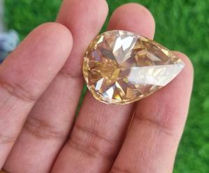 25 cts belle forme de poire Moissanite diamant jaune poire Moissanite faisant pour pendentif Moissanite autres bijoux en diamant - Product Image 1