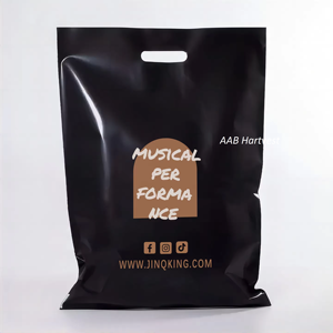 Sac à provisions de transport fourre-tout en PEHD/PE-BD impression personnalisée logo sac cosmétique de mode durable en plastique découpé transparent au détail - Product Image 6