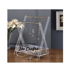 ที่วางเครื่องประดับอะคริลิคสำหรับแขวนแหวน ต่างหู สร้อยข้อมือ และสร้อยคอ พร้อมฐานหินอ่อน ราคาถูก - Product Image 5