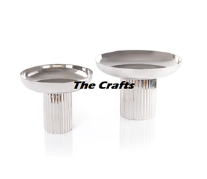 Soporte para pasteles de dos tamaños y formas diferentes en acero inoxidable, soporte para pasteles de Color plateado para utensilios de cocina de EE. UU. - Product Image 3