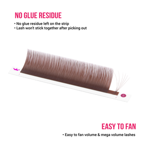 CharmLash CLRED Cils synthétiques longs naturels brun mat pour extensions de cils, vente en gros, marque privée - Product Image 4