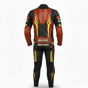 Combinaison en cuir de course de moto de haute qualité avec logo personnalisé Combinaison en cuir de course de moto Combinaisons en cuir véritable sur mesure - Product Image 2
