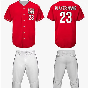 Uniforme de Béisbol Personalizado para Hombre, Jersey de Manga Corta y Sin Mangas con Pantalones, Nombre y Logotipo - Product Image 1