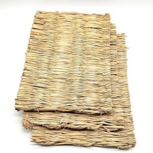 Tapis en herbe marine naturelle pour cage à animaux de compagnie, fournitures pour hamsters, tapis en paille de raphia, tapis en herbe marine pour lapins - Product Image 6