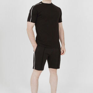 Logotipo personalizado al por mayor de alta calidad de moda de verano camisa y pantalones cortos conjunto para hombres de algodón corriendo personalizado hombres conjunto corto - Product Image 4