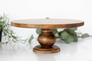 Soporte de pastel de madera redondo hecho a mano de alta calidad con patrón único para una presentación de comida elegante al precio más barato - Product Image 5
