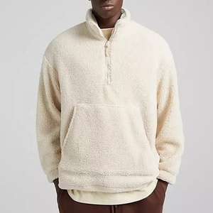 Sudadera con Capucha y Logotipo Personalizado del Fabricante, Sudadera de Lana de Cordero, Gruesa, de Invierno, 500 g/m², con Cierre de Cremallera de 14 Pulgadas para Hombre - Product Image 1