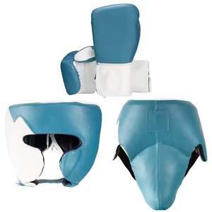 Protège-aine personnalisé multicolore 2025 pour la boxe professionnelle, équipement de sécurité sportive, pas encore d'avis, cuir de vache véritable, ensemble de boxe - Product Image 1