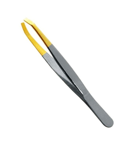 Pinzas para cejas reutilizables ligeras inclinadas de acero inoxidable de alta precisión profesional herramienta de belleza para depilación competitiva - Product Image 5