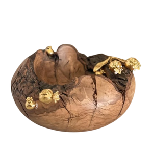 Saladier en bois fait à la main de qualité supérieure Design d'accent floral moderne Décor à la maison Ustensiles de cuisine Bol de service alimentaire Prix de gros - Product Image 2