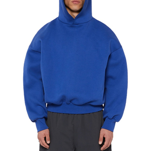 100% algodón temporada de invierno alta calidad Zip Unisex bordado Streetwear Puff estampado hombres sudaderas con capucha - Product Image 6