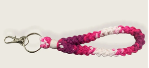 Porte-clés de cordon de coton fait à la main, cordon roumain, porte-clés avec fermoir mousqueton, accessoire de sac à dos, porte-clés. - Product Image 3