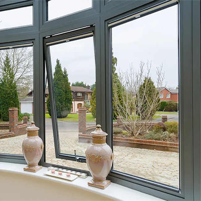 Aluminum Awning Window with Tempered Glass AntiTheft Design Energy