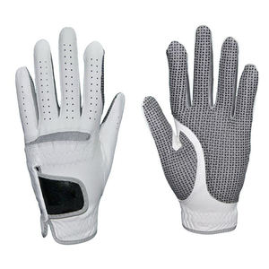 Gants de golf unisexes respirants personnalisés OEM avec paume en cuir de cabretta et dos en maille, poignées haute performance pour usage sportif - Product Image 6