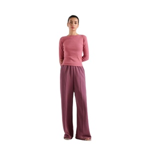 Custom Gym Lightweight and Breathable Sweatpants Women High Quality Workout Wide Leg Straight Stacked Pants for Women - Product Image 2