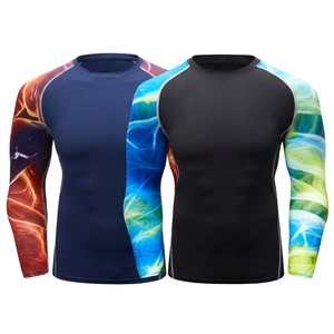BJJ Rush Guard Grappling MMA Jiu Jitsu No-Gi UFC <b>Shirt</b> Long Sleeves <b>Compression</b> UPF50+ Breathable Anti-UV Eco-Friendly - Product Image 6
