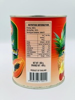 Cocktail de fruits tropicaux Halal 12x850g prêt à consommer, marque Singapore Linkz, en sirop, en conserve, avec une durée de conservation de 36 mois