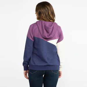 Sudadera con capucha de bloque de color PARA MUJER: cremallera moderna y cómoda con diseño de color atrevido, perfecta para ropa informal, capas - Product Image 5