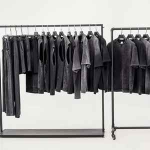 2025 personnalisé de haute qualité o-cou hommes T-Shirts et Shorts ensemble respirant lavage à l'acide Logo imprimé vêtements vierges - Product Image 5