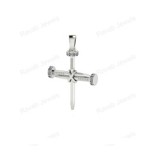 2025 Trendy Custom <b>Cross</b> Charm 925 Sterling <b>Silver</b> Gold Plated Charm Pendant 27x20mm Classic Popular Birthday Jewelry Findings - Product Image 4