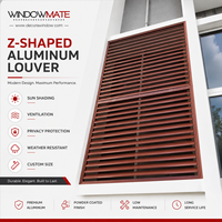 Système de ventilation et d'ombrage solaire vertical en alliage d'aluminium en forme de Z, avec design moderne, pour maison et bureau