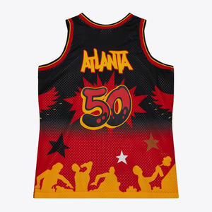 OEM Diseño Personalizado EE. UU. Bordado Retro Baloncesto Jersey Nueva Moda Malla Transpirable Venta al por mayor Baloncesto Tallas grandes Conjunto - Product Image 3