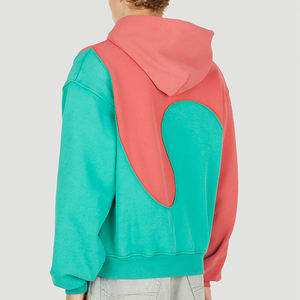 เสื้อฮู้ดแบบสวมหัวสำหรับผู้ชายโอเวอร์ไซส์ผ้าฝ้าย100% ไหล่แบบกำหนดเอง - Product Image 4