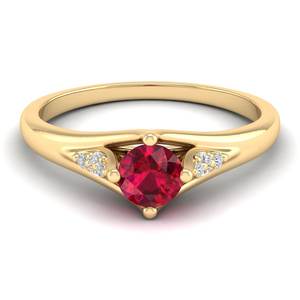 REYES <b>Top</b> Quality Moissanite and Red Ruby Gemstone Rings in 925 Sterling <b>Silver</b> <b>Women</b> Engagement Wedding Customizable Jewelry - Product Image 1