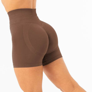 Customized Logo Seamless Breathable Yoga Shorts <b>for</b> <b>Women</b> High Waist Butt Scrunch Workout Gym Shorts Quick Dry Fitness Shorts - Product Image 4