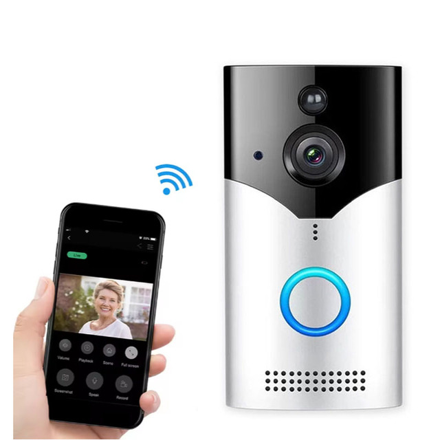 TJDA 4MP WiFi APP PIR Motion Detection Waterproof USB Powered Video Door Phone with Camera