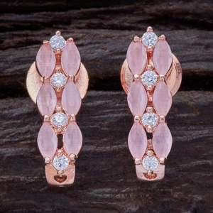 Zircon Stud <b>Earrings</b> <b>for</b> Wedding Trendy Design Brass & Pearl Accents Butterfly or <b>Screw</b> <b>Back</b> Geometric Shapes - Product Image 1