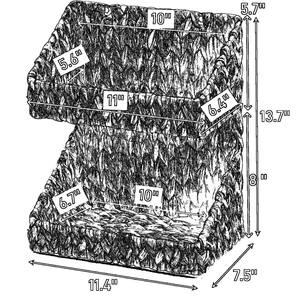 Cesta de Almacenamiento Tejida a Mano de 2 Niveles, Cesta de Almacenamiento Hecha a Mano, Ecológica, Hecha en Vietnam - Product Image 2